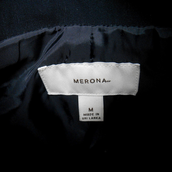 Merona black button coat women’s size medium - Picture 3 of 3